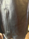 NEW HIGHWAY HAWKS UNISEX SZ XL LEATHER MOTORCYCLE JACKET VENTED ZIPOUT LINING