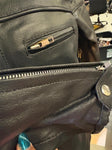 NEW HIGHWAY HAWKS UNISEX SZ XL LEATHER MOTORCYCLE JACKET VENTED ZIPOUT LINING