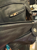 NEW HIGHWAY HAWKS UNISEX SZ XL LEATHER MOTORCYCLE JACKET VENTED ZIPOUT LINING