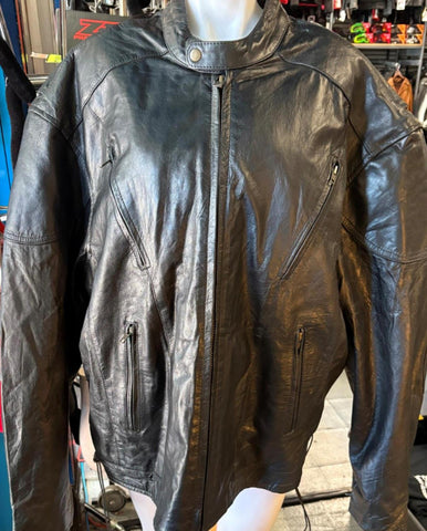 UNIK LIGHTWEIGHT PREMIUM LADIES SZ 58 LEATHER MOTORCYCLE JACKET ZIPOUT LINING