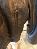 UNIK LIGHTWEIGHT PREMIUM LADIES SZ 58 LEATHER MOTORCYCLE JACKET ZIPOUT LINING