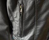 NEW UNIK PREMIUM LADIES SIZE 46 LEATHER MOTORCYCLE JACKET VENTED ZIP OUT LINING