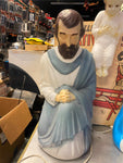 Vtg Empire Nativity Set Blow Mold christmas Decor Orig box Baby Jesus Mary 28"