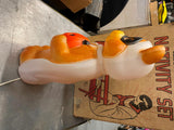 Vtg Empire Bandit Bear Mask Blow Mold Halloween Decor 24" Jack o lantern