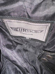 UNIK PREMIUM UNISEX SIZE 46 LEATHER MOTORCYCLE JACKET VENTED ZIPOUT LINER