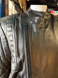 UNIK PREMIUM UNISEX SIZE 52 LEATHER MOTORCYCLE JACKET VENTED ZIPOUT LINER