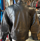 UNIK PREMIUM UNISEX SIZE 46 LEATHER MOTORCYCLE JACKET VENTED ZIPOUT LINER