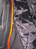UNIK ULTRA UNISEX SIZE LARGE LEATHER MOTORCYCLE JACKET VENTED ZIPOUT LINING