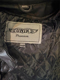 UNIK PREMIUM UNISEX SIZE 3X LEATHER MOTORCYCLE JACKET VENTED ZIPOUT LINING