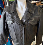 NEW UNIK ULTRA LEATHER MOTORCYCLE JACKET LADIES SIZE 2X ZIP OUT LINING VENTED