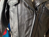 NEW UNIK ULTRA LEATHER MOTORCYCLE JACKET LADIES SIZE 2X ZIP OUT LINING VENTED
