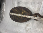 Vtg Antique Tall ship Sail Boat Riggin Block Tackle Pulley Wood Metal Cast Hook