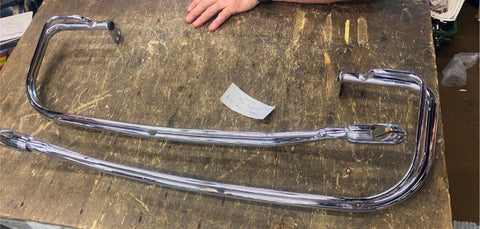 OEM Harley Chrome Nostalgic Saddlebag Guard Rails 1996-08 FLHRC Road King Factor