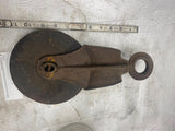 Vtg Antique ship Sail Boat Riggin Block Tackle Pulley Wood Cast 1800's Meyers