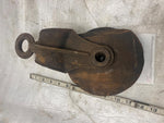 Vtg Antique ship Sail Boat Riggin Block Tackle Pulley Wood Cast 1800's Meyers