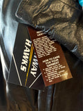 HIGHWAY HAWKS LADIES SIZE 46 LEATHER MOTORCYCLE JACKET VENTED ZIPOUT LINER