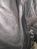HIGHWAY HAWKS LADIES SIZE 46 LEATHER MOTORCYCLE JACKET VENTED ZIPOUT LINER