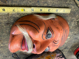 Antique Wood Noh masks traditional theater mask Play Old Man Store Keeper Vtg