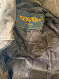 UNIK PREMIUM LADIES SIZE EXTRA LARGE BROWN LEATHER MOTORCYCLE JACKET