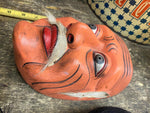 Antique Wood Noh masks traditional theater mask Play Old Man Store Keeper Vtg