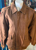 UNIK PREMIUM LADIES SIZE EXTRA LARGE BROWN LEATHER MOTORCYCLE JACKET