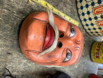 Antique Wood Noh masks traditional theater mask Play Old Man Store Keeper Vtg