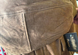 UNIK PREMIUM LADIES SIZE EXTRA LARGE BROWN LEATHER MOTORCYCLE JACKET