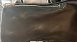 UNIK INTERNATIONAL LADIES SIZE 46 SHORT LEATHER MOTORCYCLE JACKET SILVER ZIPPER