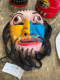Antique Wood Noh masks traditional theater mask Play Samuri WArrior Ninja!