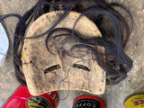 Antique Wood Noh masks traditional theater mask Play Samuri WArrior Ninja!