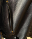 UNIK ULTRA UNISEX SIZE LARGE LEATHER MOTORCYCLE JACKET VENTED ZIPOUT LINER