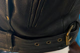 UNIK ULTRA UNISEX SIZE LARGE LEATHER MOTORCYCLE JACKET VENTED ZIPOUT LINER
