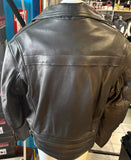 UNIK ULTRA UNISEX SIZE LARGE LEATHER MOTORCYCLE JACKET VENTED ZIPOUT LINER