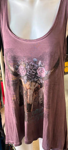 LETHAL ANGEL LADIES SIZE MEDIUM TANK TOP PURPLE