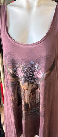 LETHAL ANGEL LADIES SIZE EXTRA LARGE TANK TOP PURPLE
