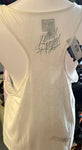 LETHAL ANGEL LADIES SIZE LARGE TANK TOP WHITE/PURPLE PAINTED SOUL