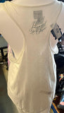 LETHAL ANGEL LADIES SIZE XL TANK TOP WHITE/PURPLE PAINTED SOUL