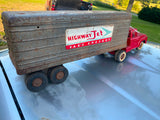 Vtg 1960s Made USA All State Highway Jet Fast Freight Semi Toy Pressed Steel