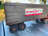 Vtg 1960s Made USA All State Highway Jet Fast Freight Semi Toy Pressed Steel