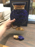 Vtg 1963 Jim Beam Blue & Gold Grapes 175 Months EMPTY Decanter Original Box