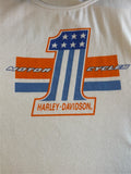 OEM HARLEY DAVIDSON LADIES SIZE 2W TANK TOP WHITE #1 LOGO SPORTSTER DYNA FLH SOF