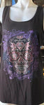 HOT LEATHERS LADIES SIZE EXTRA LARGE TANK TOP BLACK WITH BLING SUGAR SKULL