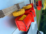 RARE Vtg Structo Bulldozer Tin Toy Heavy Equipment 1960's Orange yellow wheels