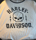 HARLEY DAVIDSON LADIES SIZE 3X SKULL PRINT THUNDER HARLEY DAVIDSON SHARON PA