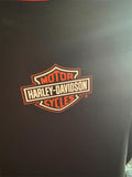 HARLEY DAVIDSON LADIES SIZE 2W TANK TOP BLACK WITH ORANGE WHITE STRIPED SIDE