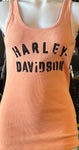 HARLEY DAVIDSON LADIES SIZE SMALL PINK RIBBED TANK TOP