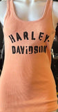 HARLEY DAVIDSON LADIES SIZE SMALL PINK RIBBED TANK TOP