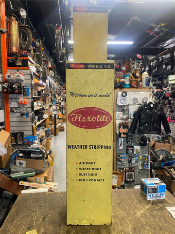 Vtg Display Flexotite Door Sills Hardware General Store Oil Gas sign Advertising