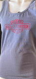 HARLEY DAVIDSON LADIES SIZE LARGETANK TOP BLUE WITH RED PRINT