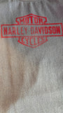 HARLEY DAVIDSON LADIES SIZE MEDIUM TANK TOP BLUE WITH RED PRINT